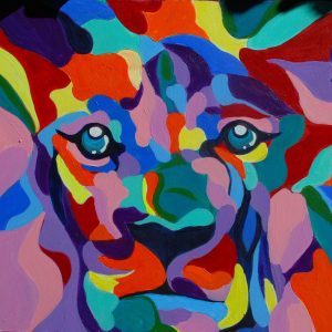 Leo, an original painting by Jessica Ashby, available as an art print